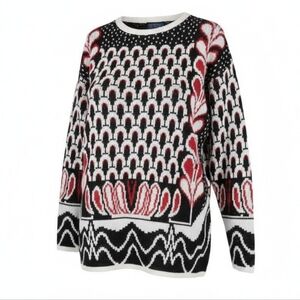 RARE FIND vintage bay club sweater retro patterned grandma core